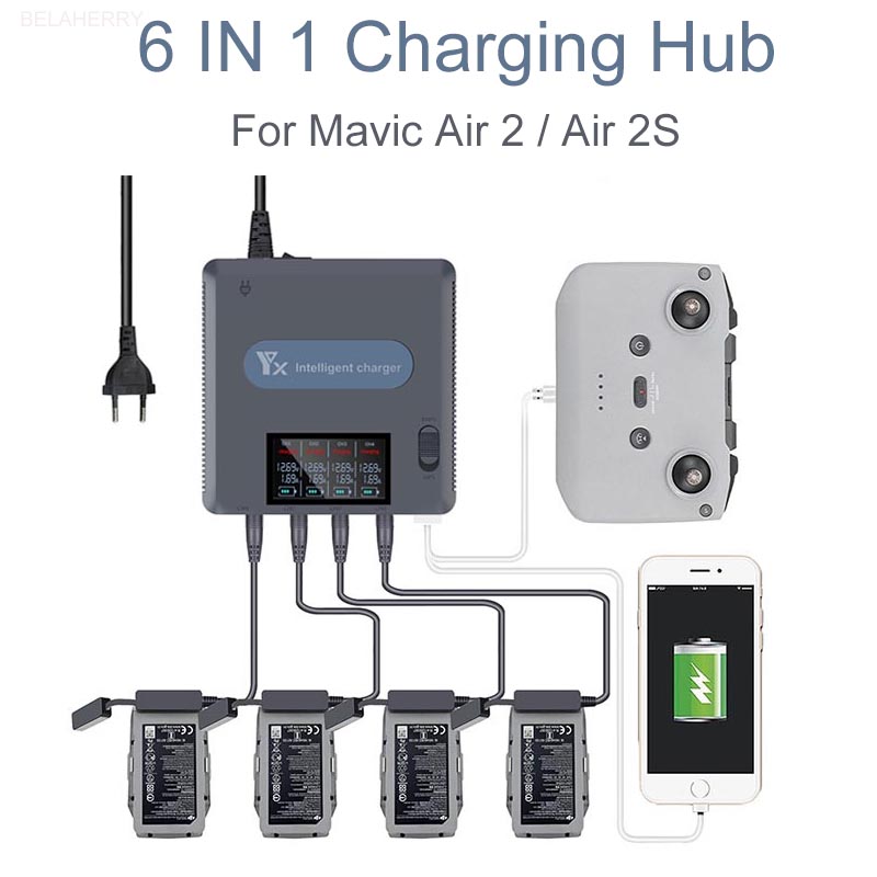 Drone Charging Hub - Cargador de batería con pantalla Digital