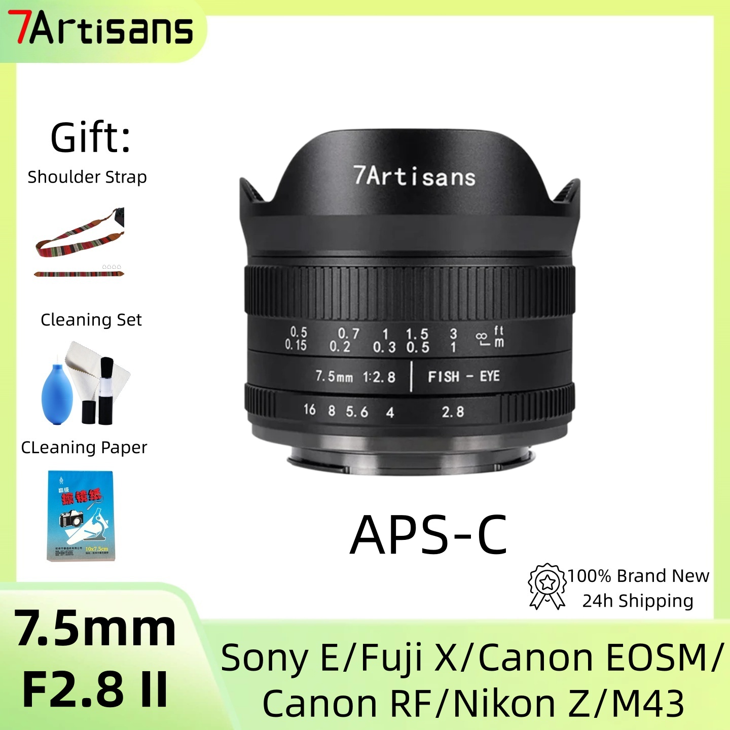 Canon Camera Eos M50 Mark Ii - 7artisans 7.5mm F2.8 II Lente Ojo
