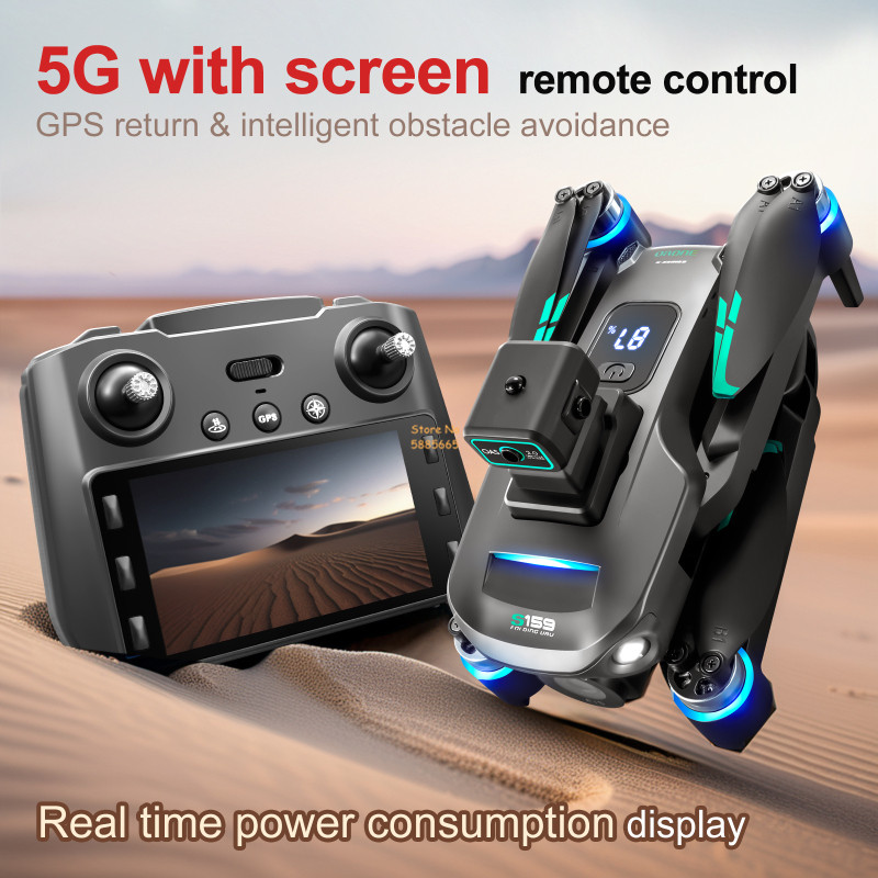 8K Cámara Dual 5G WIFI FPV Con - Drone Controller Screen reseña y precio