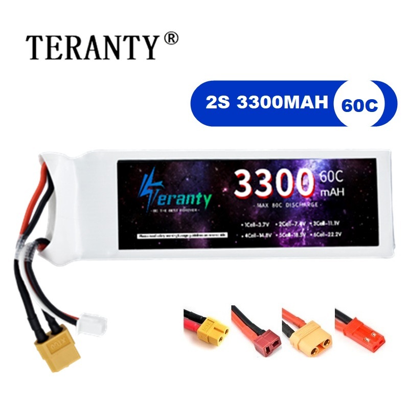 Batería LiPo 2S 7,4 V 3300mAh  - Drone Battery Adapter reseña y precio